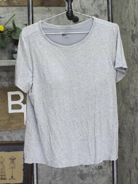 Modern Soul Womens Soothing Jersey Tee with System Bra Heather Mist Gray L